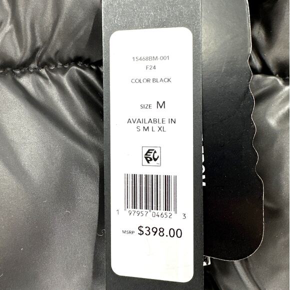 BCBGMAXAZRIA Black Long Puffer Coat Size M - Picture 4 of 10